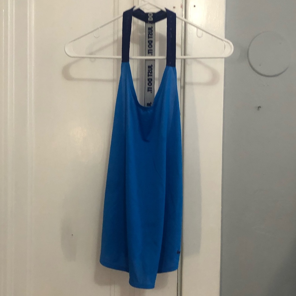 Nike blue racer back tee